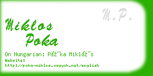 miklos poka business card